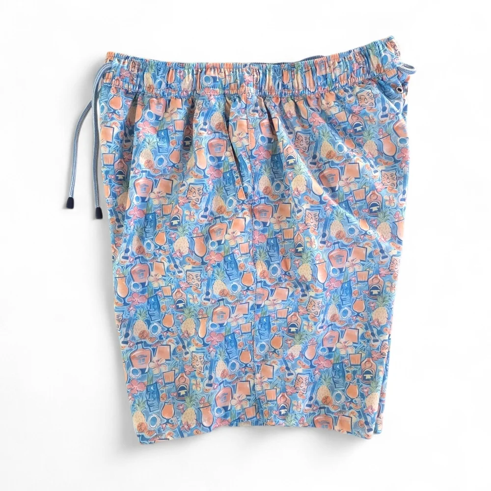 PETER MILLAR Swim Trunks Tiki Time Paradise NWOT M Board Shorts Resort